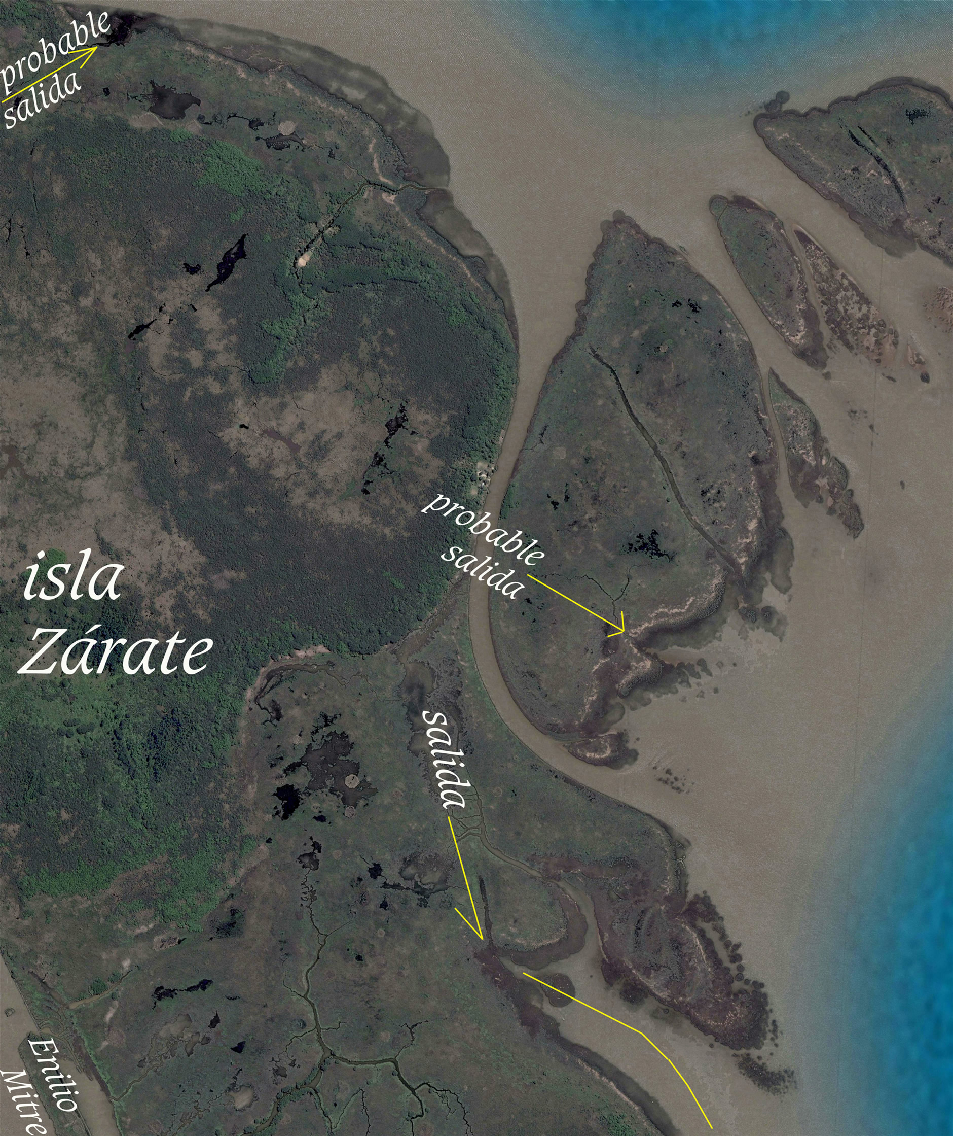 isla Zarate al Sur de la Lucha